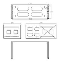 InLine 19104A Rack 4U Wandmontiertes Regal Schwarz