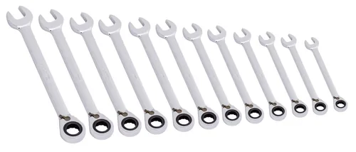 Kraftwerk Ringgabelschlüssel-Set CLICKRAFT umschaltbar, 12-teilig - Produkttyp Handwerkzeug: Ringgabelschlüssel - Schlüsselweite: 8-19 mm - Anzahl Teile: 12 Teile