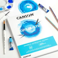 CANSON Graduate Aquarelle A5 400110373 20 Blatt, weiss, 250g