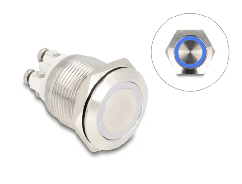 DeLOCK 20980 push-button panel Silver