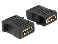 Delock Adapter HDMI - HDMI, mit Schraubanschluss, 1 Stück - Kabeltyp: Adapter - Videoanschluss Seite A: HDMI - Videoanschluss Seite B: HDMI