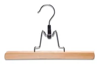 Zeller Present Hosenklemmbügel-Set, 3-tlg., Holz Braun - Material: Holz - Detailfarbe: Braun