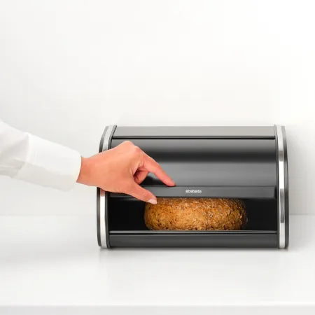 Brabantia Single-Rollbrotkasten Schwarz matt - Brotvariante: Brot - Material: Kunststoff - Detailfarbe: Schwarz matt - Inkl. Schneidebrett: Nein