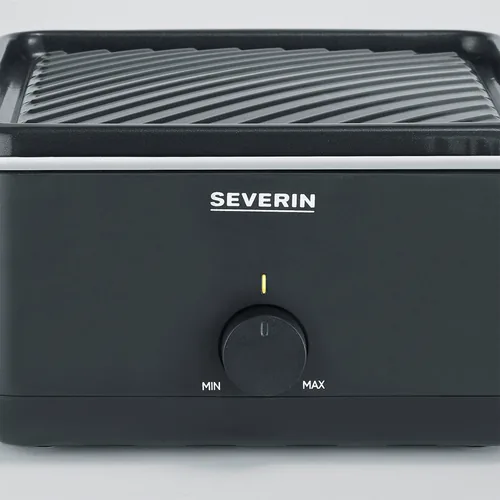 Severin Racletteofen Black Line Lite Mini RG 2360 4 Personen - Anzahl Personen: 4 - Funktionen: Antihaftbeschichtung - Grillplatte - Raclette - Regelbarer Thermostat - Rutschfeste Füsse - Connect-System: Keine Angaben - Grillplatte: Keramik - Pfännchenabl
