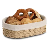 Zeller Present 14174 bread basket Rectangle Cotton, Mesh Wood