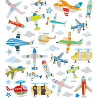Creativ Company Motivsticker Flugzeuge 1 Blatt - Motiv: Flugzeug