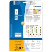 HERMA Universal-Etiketten 7 x 3.7 cm, 480 Etiketten - Klebehaftung: Selbstklebend - Ablösbar - Drucker Kompatibilität: Laser - Inkjet - Anzahl Blatt: 20 × - Papierformat: A4 - Anzahl Etiketten: 480 - Etikettengrösse: 70 x 37 mm
