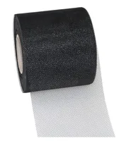 Pattberg Textilband Verona Tüll 7.2 cm x 50 m, Schwarz - Breite: 72 mm - Länge: 50 m - Verpackungseinheit: 1 Stück - Detailfarbe: Schwarz - Band-Art: Textilband