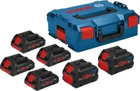 Bosch Professional Akku-Paket 4 x PC18 V4.0 + 2 x PC18 V 8.0 - Akkusystem: Bosch Professional 18 V (AMPShare) - Zubehörtyp: Akku - Akkukapazität: 8 Ah - Spannung: 0 V - 18 V - Kapazität Wattstunden: 144 Wh - Akkutyp: Lithium-Ion (Li-Ion)