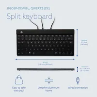 BREAK ERGONOM KEYBOARD QWERTZ DE BLACK WIRED