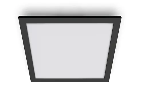 WiZ Panel Tunable White Deckenleuchte Schwarz 1000 lm - Lampensockel: LED fest verbaut - Farbtemperatur Kelvin: 2700 bis 6500 K - Aussenanwendung: Nein - Gesamtleistung: 12 W - Leuchten Kategorie: Panel - Lichtfarbe: Tunable White