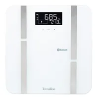 Terraillon X-Line Connect Weiss - Displaytyp: Digital - LCD - Personenwaage Funktionen: BMI Messung - Fettanteil - Gewicht - Knochenmasse - Muskelmasse - Wassergehalt - App kompatibel: Ja - Farbe: Weiss - Produkttyp: Analysewaage