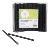 Weita Strohhalm Cocktail 150 Stück, Schwarz - Materialtyp: Papier - Material: Papier - Packungsgrösse: 150 Stück - Länge: 15 cm - Detailfarbe: Schwarz
