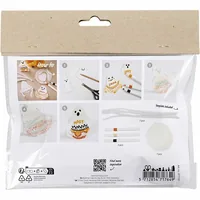 Creativ Company Bastelset Halloween Geister-Tischkarten - Assortiert: Nein - Verpackungseinheit: 1 Stück - Detailfarbe: Mehrfarbig - Materialtyp: Bastelset