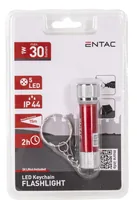 Entac Flashlight 5LED Keychain Red