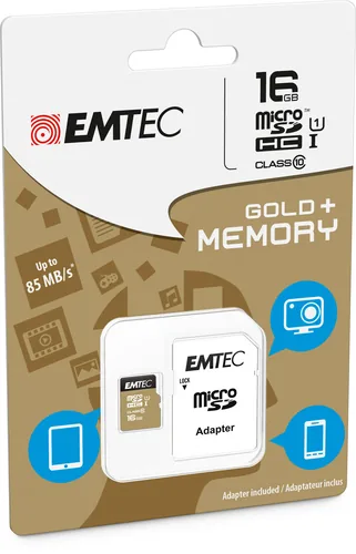 Emtec microSD Class10 Gold+ 16GB MicroSDHC