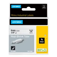DYMO Schrumpfschlauch 6 mm - Schlauchdurchmesser max.: 2.33 mm - Schlauchdurchmesser min.: 1.18 mm - Breite: 6 mm - Schriftfarbe: Schwarz - Farbe: Weiss - Länge: 1.5 m