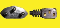 Diggelmann SPCABI10-05 power cable Black 0.5 m T12 C13 coupler