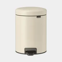 Brabantia Kosmetikeimer NewIcon 5 l, Soft Beige - Fassungsvermögen: 5 l - Höhe: 29.1 cm - Anzahl Behälter: 1 - Detailfarbe: Hellbeige - Form: Rund - Material: Edelstahl