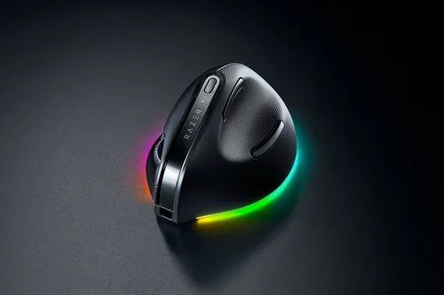 Razer Gaming-Maus Pro Click V2 Vertical - Maus-Typ: Gaming - Maus Features: Umschaltbare DPI-Auflösung - Vertikales Design - Daumentaste - Beleuchtung - Programmierbare Tasten - Integrierter Speicher - Bedienungsseite: Rechtshänder - Detailfarbe: Schwarz 