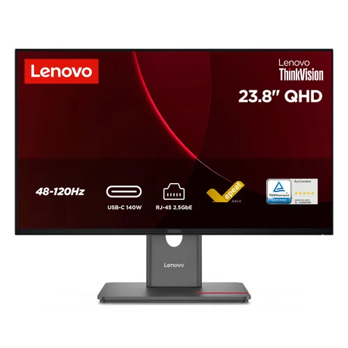 Lenovo ThinkVision P24QD-40 écran plat de PC 60,5 cm (23.8") 2560 x 1440 pixels Quad HD LCD Noir