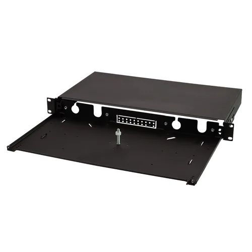 Logilink 19""Spleißbox ausziehbar, 1 HE, schwarz, Leergehäuse