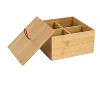 diaqua® Aufbewahrungsbox aus Bambus 15 x 15 x 8 cm, Nature - Materialtyp: Holz - Material: Holz - Detailfarbe: Nature - Produkttyp: Aufbewahrungsbox