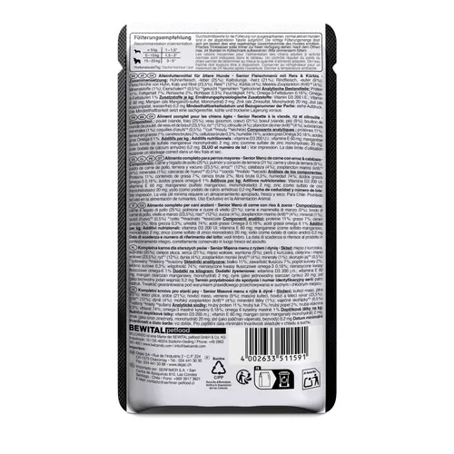 Belcando Nassfutter Senior 125 g - Tierbedürfnis: Haut & Fell - Nachhaltigkeit: Nicht angegeben - Lebensphase: Senior - Produkttyp: Alleinfutter - Packungsgrösse: 125 g - Fleischsorte: Huhn