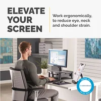 Fellowes Monitor Erhöhung PremiumPlus Silber, Anthrazit - Höhenverstellbar: Ja - Maximale Bildschirmgrösse: 21  - VESA Norm: Keine - Detailfarbe: Anthrazit - Silber - Maximale Tragkraft: 36 kg - Anzahl Bildschirme: 1