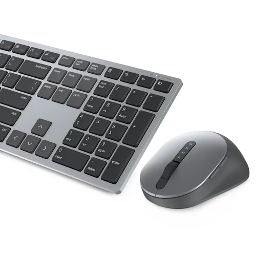 Dell Tastatur-Maus-Set KM7321W Multi-Device Wireless US-Layout - Maus Features: Umschaltbare DPI-Auflösung - Easy Switch - Scrollrad - Tastatur Typ: Standard - Business - Tastaturlayout: QWERTY (US-INT) - Tastatur Features: Hotkeys - Ziffernblock - Einste