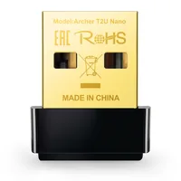 TP-Link WLAN-AC USB-Stick Archer T2U Nano USB 2.0 - Schnittstelle Hardware: USB 2.0 - WLAN Standard: IEEE 802.11n (Wi-Fi 4) - IEEE 802.11b (Wi-Fi 2) - IEEE 802.11a (Wi-Fi 1) - IEEE 802.11g (Wi-Fi 3) - IEEE 802.11ac (Wi-Fi 5) - Frequenzband: 2.4 GHz - 5 GH