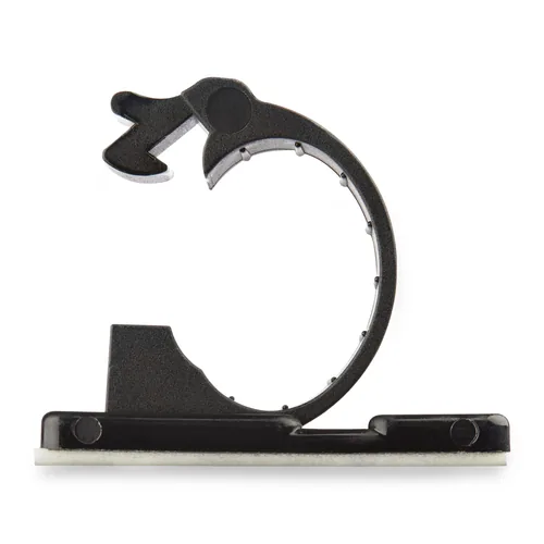 StarTech.com 100 Selbstklebende Kabelklemmen Mittel - PC Kabelmanagement/Kabelhalterung - Kabel Organisator - Netzwerk/USB/Ethernet Kabelclips - Nylonklemme UL/94V-2 Brandklasse - Schwarz (CBMCC2)