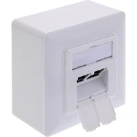 InLine Cat.6A Netzwerkdose - 2x RJ45 - AP/UP - geschirmt - weiß - 76842A