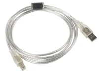 Lanberg CA-USBA-12CC-0018-TR USB cable USB 2.0 1.8 m USB B Transparent