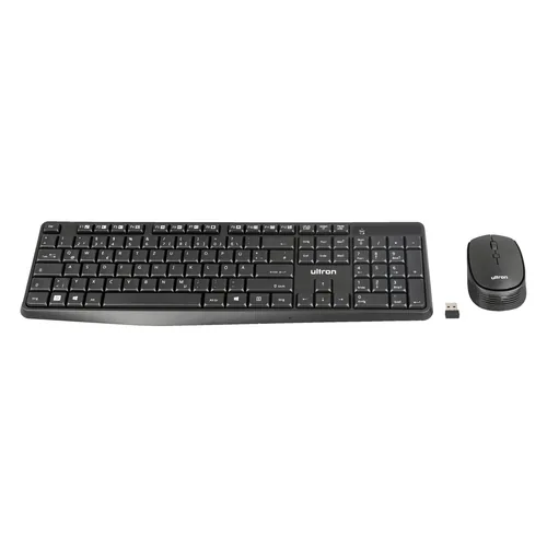 Ultron UMC300 keyboard Mouse included Universal RF Wireless German Black