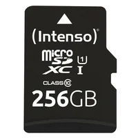 Intenso microSDXC Cards    256GB C10 UHS-I Premium + Adapter
