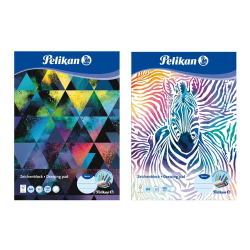 Pelikan Zeichenblock A4 à 2 Motive 20 Blatt. 1 Stück - Produkttyp: Zeichenblock - Anwender: Kinder - Schüler - Papierformat: A4
