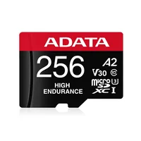 ADATA microSDXC-Karte High Endurance 256 GB - Speicherkartentyp: microSDXC - Speicherkapazität: 256 GB - Geschwindigkeitsklasse: UHS-I - V30 - U3 - A2 - Class 10 - Lesegeschwindigkeit max.: 100 MB/s - Schreibgeschwindigkeit max.: 80 MB/s - Speicherkartena