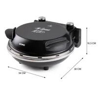 Domo DO9285PZ pizza maker/oven 1 pizza(s) 1200 W Black
