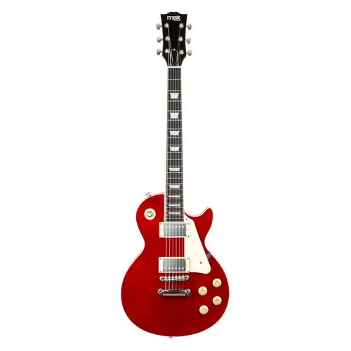 MAX E-Gitarre GigKit LP Style Rot - Gitarrenkoffer / Gigbag: Gigbag - Hals: Linde - Tonabnehmerbestückung: HH - Gitarrensteg: Fix Hardtail - Leistung AMP: 0 W - Set: Ja