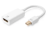 Digitus AK-340416-002-W video cable adapter 0,2 m Mini DisplayPort HDMI Typ A (Standard) Weiß