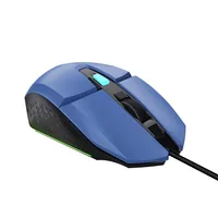 Trust Gaming-Maus GXT109B FELOX - Bedienungsseite: Universal - Maus Features: Beleuchtung - Umschaltbare DPI-Auflösung - Detailfarbe: Blau - Gewicht: 102 g - Schnittstelle: USB-A - Maximale Empfindlichkeit: 6400 dpi