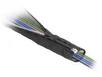 EMV Abschirmgeflechtschlauch mit Reißverschluss hitzebeständig 1 m x 25 mm schwarz