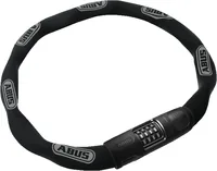 Abus Veloschloss 8808C/85 Code ohne Halter - Schlossart: Kettenschloss - Länge: 850 mm - Schliesssystem: Zahlencode - Farbe: Schwarz - Sportart: Velo