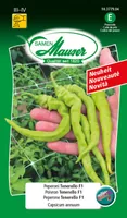 Samen Mauser Samen Peperoni Tenerello F1 - Bio: Nein - Sonneneinstrahlung: Sonnig - Aussaatzeit: April - März - Gemüsegruppen: Fruchtgemüse - Saattyp: Saatgut - Erntezeit: September - August - Oktober