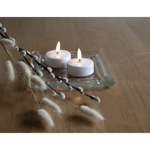 STAR TRADING LED Teelicht Flamme 5.8cm 12.063-06 weiss 2 Stück