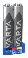 Varta Batterie AAAA , 2 Stück - Bauform: AAAA Batterien - Batterietyp: LR8D425 / LR61 / AAAA / Mini / 4061 / 4761 / MN2500 / L841 - Chemisches System: Alkali Mangan - Gewicht: 6.6 g - Spannung: 1.5 V