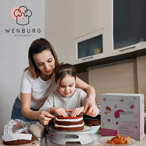 Wenburg Tortendeko-Set – Kuchenständer - Typ: Tortendeko-Set - Set: Ja - Material: Edelstahl - Kunststoff - Polypropylen (PP)