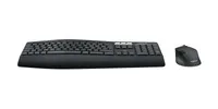 Logitech 920-008221 Tastatur Maus enthalten Universal RF Wireless + Bluetooth QWERTZ Deutsch Schwarz