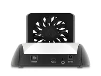 USB 10 Gbps Dockingstation für 2.5? / 3.5? SATA HDD / SSD oder M.2 NVMe PCIe oder SATA SSD mit Lüfter